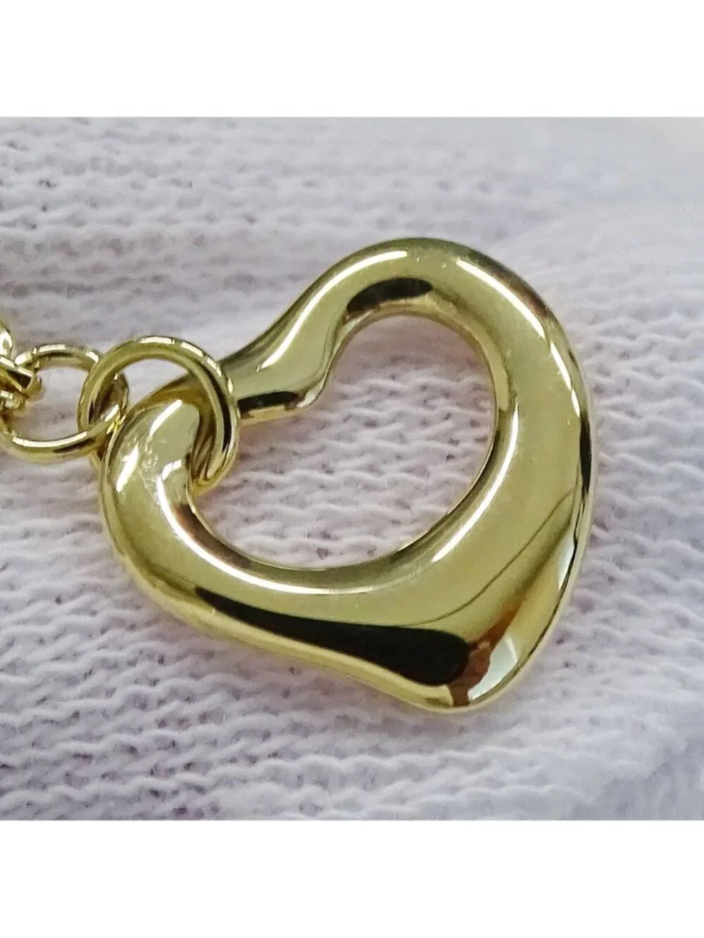 Tiffany & Co Bracelet Elsa Peretti Open Heart Yellow Gold Polished